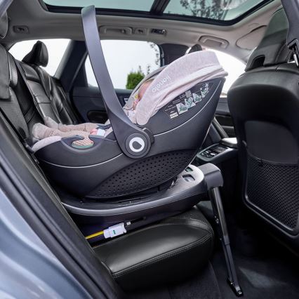 Lionelo - Seggiolino auto con base girevole MOXIE SET i-Size 40-87 cm Rosa Malva