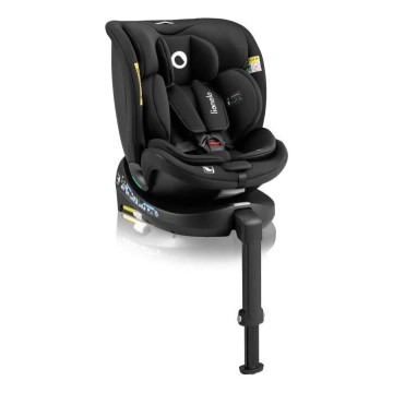 Lionelo - Seggiolino auto con base girevole NAVY i-Dimensioni 40-150 cm nero