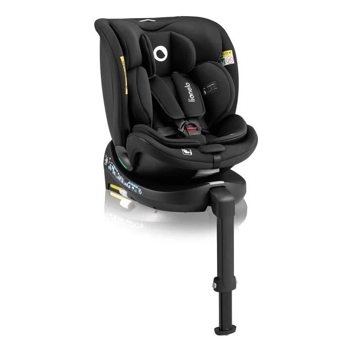 Lionelo - Seggiolino auto con base girevole NAVY i-Dimensioni 40-150 cm nero