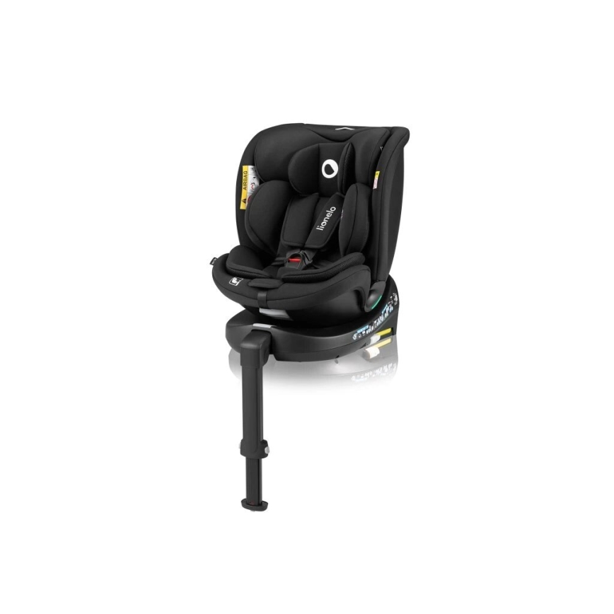 Lionelo - Seggiolino auto con base girevole NAVY i-Dimensioni 40-150 cm nero