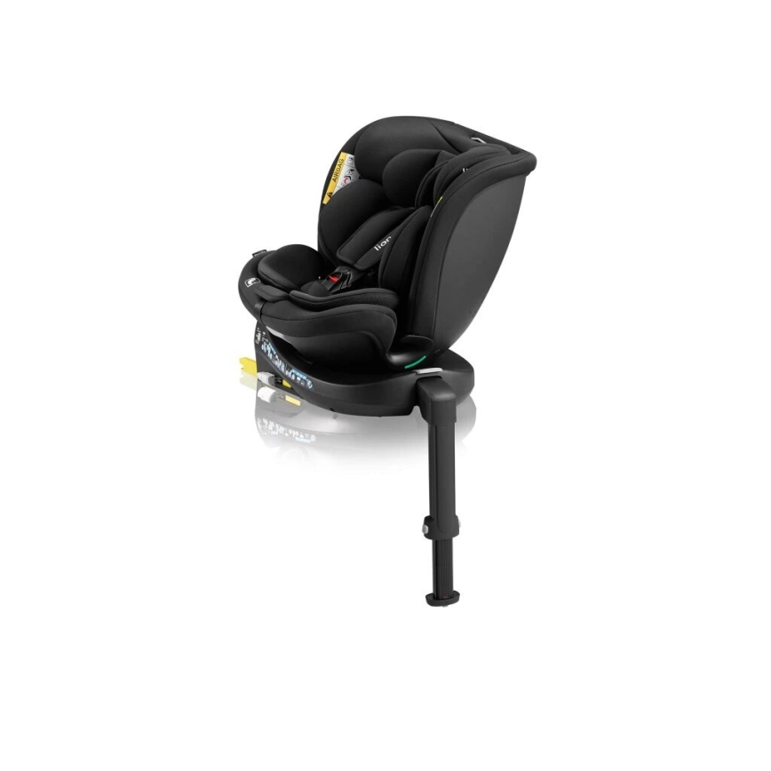 Lionelo - Seggiolino auto con base girevole NAVY i-Dimensioni 40-150 cm nero