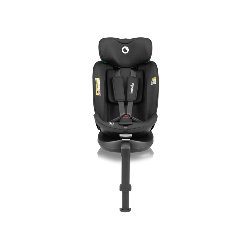 Lionelo - Seggiolino auto con base girevole NAVY i-Dimensioni 40-150 cm nero