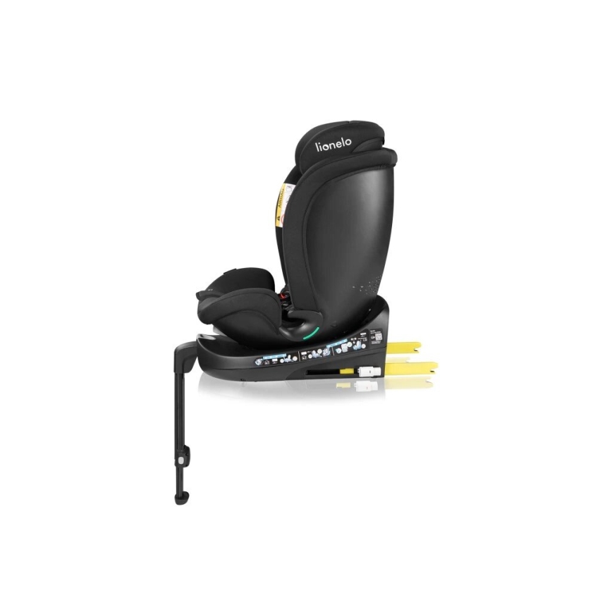 Lionelo - Seggiolino auto con base girevole NAVY i-Dimensioni 40-150 cm nero