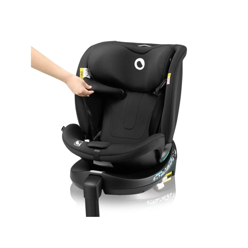 Lionelo - Seggiolino auto con base girevole NAVY i-Dimensioni 40-150 cm nero