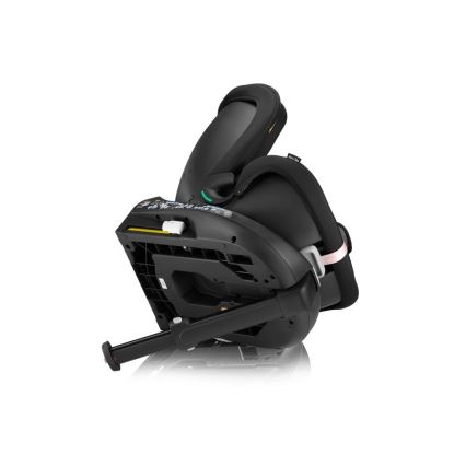 Lionelo - Seggiolino auto con base girevole NAVY i-Dimensioni 40-150 cm nero/rosa