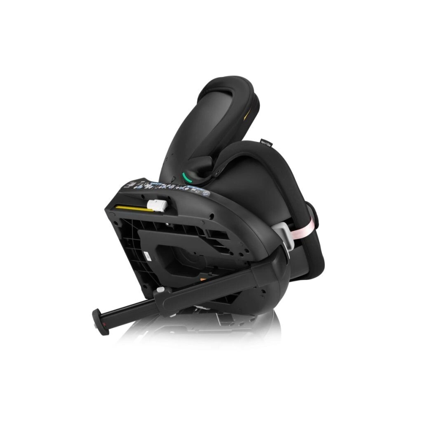 Lionelo - Seggiolino auto con base girevole NAVY i-Dimensioni 40-150 cm nero/rosa