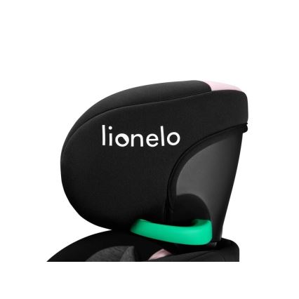 Lionelo - Seggiolino auto con base girevole NAVY i-Dimensioni 40-150 cm nero/rosa
