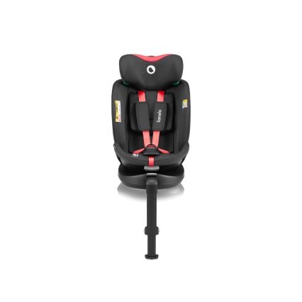 Lionelo - Seggiolino auto con base girevole NAVY i-Dimensioni 40-150 cm nero/rosso
