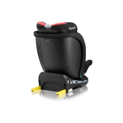 Lionelo - Seggiolino auto con base girevole NAVY i-Dimensioni 40-150 cm nero/rosso
