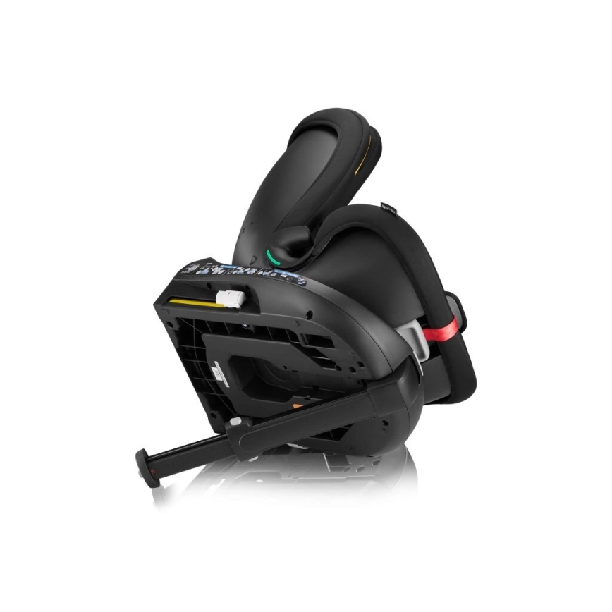 Lionelo - Seggiolino auto con base girevole NAVY i-Dimensioni 40-150 cm nero/rosso