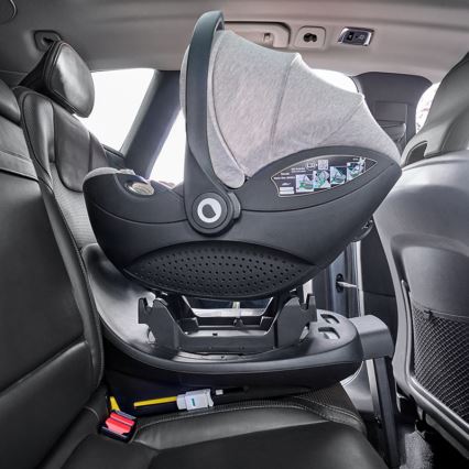 Lionelo - Seggiolino auto con base rotante MOXIE SET i-Size 40-87 cm Beige Sabbia