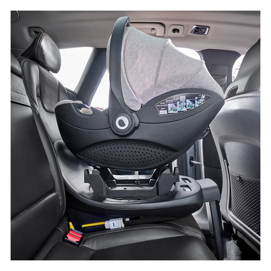 Lionelo - Seggiolino auto con base rotante MOXIE SET i-Size 40-87 cm Beige Sabbia