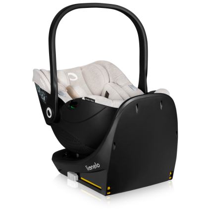 Lionelo - Seggiolino auto con base rotante MOXIE SET i-Size 40-87 cm Beige Sabbia