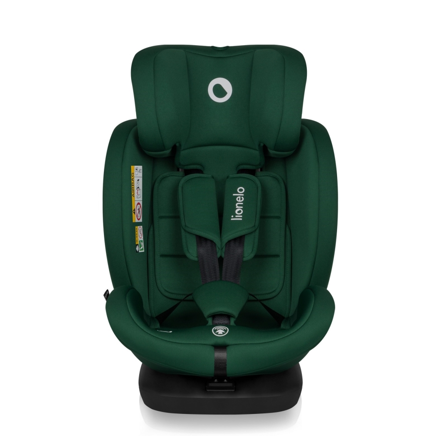 Lionelo - Seggiolino auto girevole BASTIAAN i-Size 40-150 cm Green Forest con base