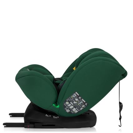 Lionelo - Seggiolino auto girevole BASTIAAN i-Size 40-150 cm Green Forest con base