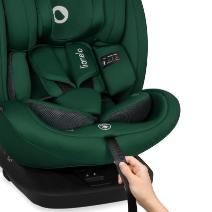 Lionelo - Seggiolino auto girevole BASTIAAN i-Size 40-150 cm Green Forest con base