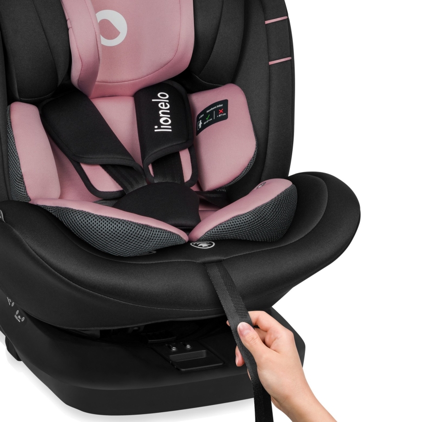 Lionelo - Seggiolino auto girevole BASTIAAN i-Size 40-150 cm Rosa