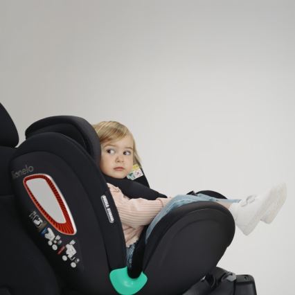 Lionelo - Seggiolino auto con base girevole ANTOON PLUS i-Size 40-105 cm Nero Onice