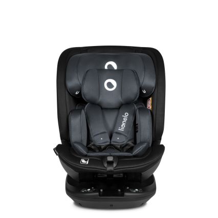 Lionelo - Seggiolino auto girevole con base BASTIAAN i-Size 40-150 cm Grigio Pietra