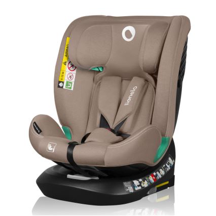Lionelo - Seggiolino auto con base girevole BASTIAAN ONE i-Size 40-150 cm beige sabbia