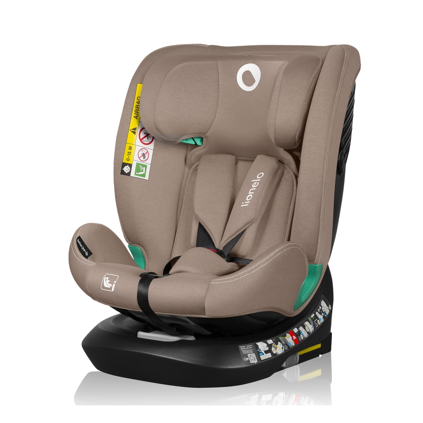 Lionelo - Seggiolino auto con base girevole BASTIAAN ONE i-Size 40-150 cm beige sabbia