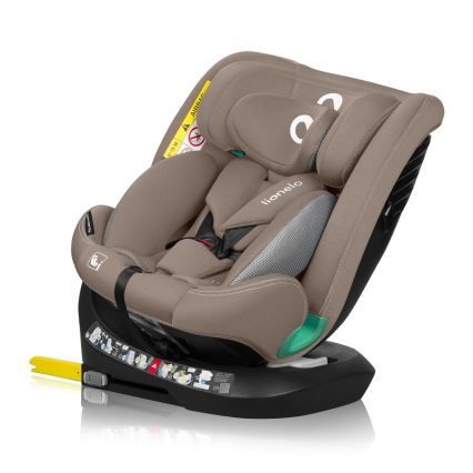 Lionelo - Seggiolino auto con base girevole BASTIAAN ONE i-Size 40-150 cm beige sabbia
