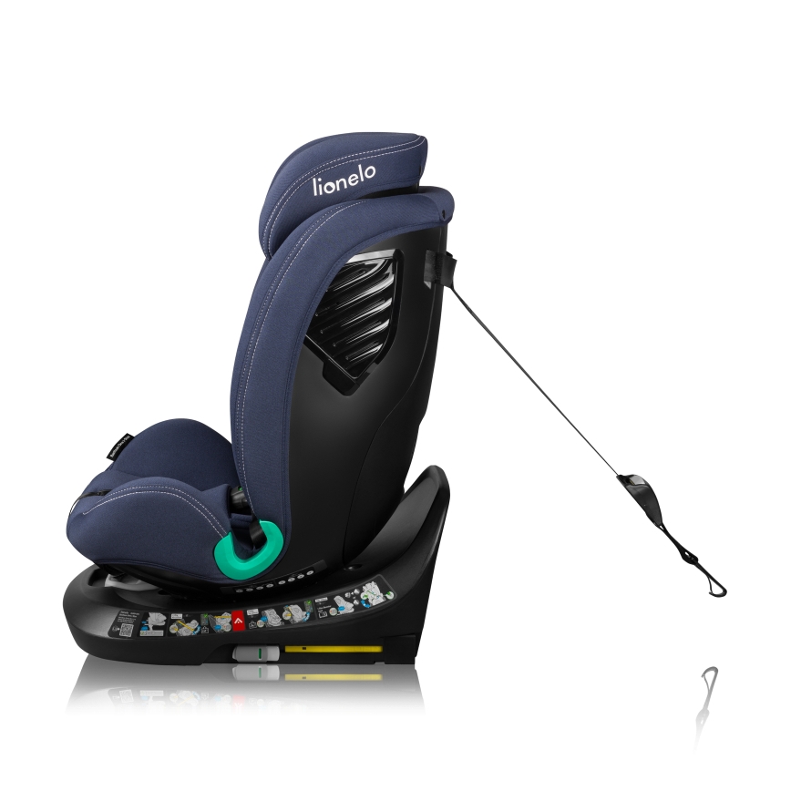 Lionelo - Seggiolino auto con base girevole BASTIAAN ONE i-Size 40-150 cm Blu Navy