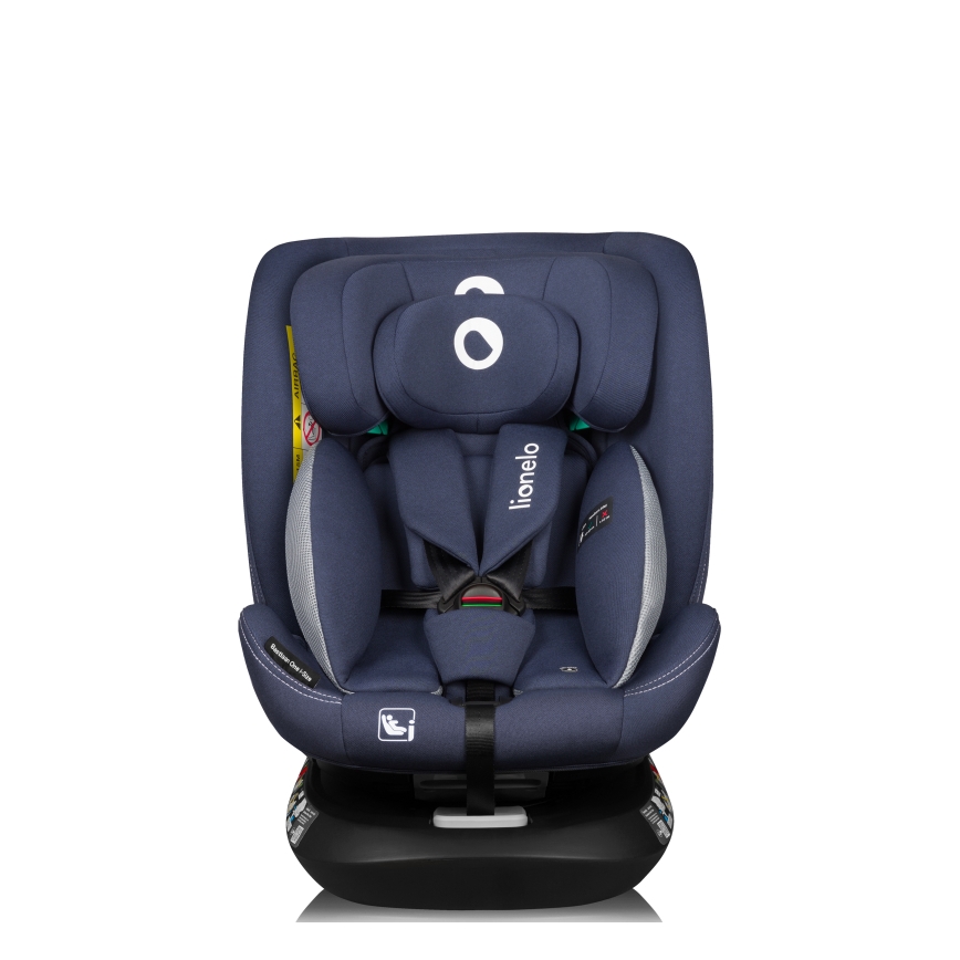 Lionelo - Seggiolino auto con base girevole BASTIAAN ONE i-Size 40-150 cm Blu Navy