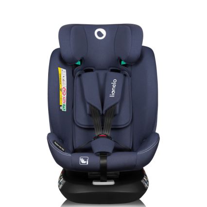 Lionelo - Seggiolino auto con base girevole BASTIAAN ONE i-Size 40-150 cm Blu Navy
