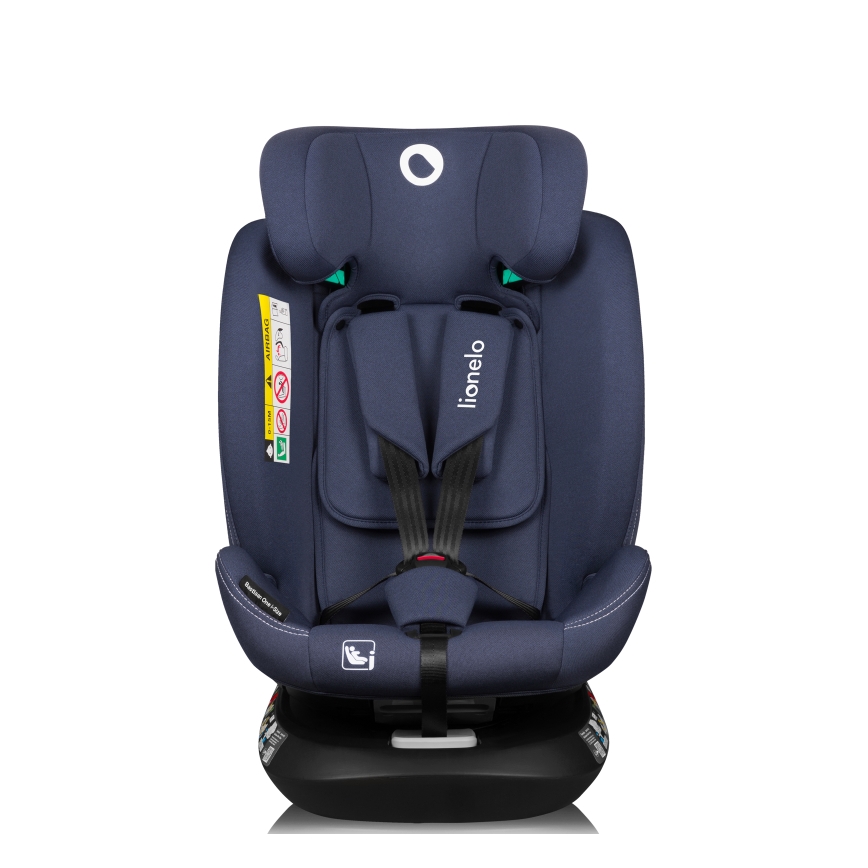 Lionelo - Seggiolino auto con base girevole BASTIAAN ONE i-Size 40-150 cm Blu Navy