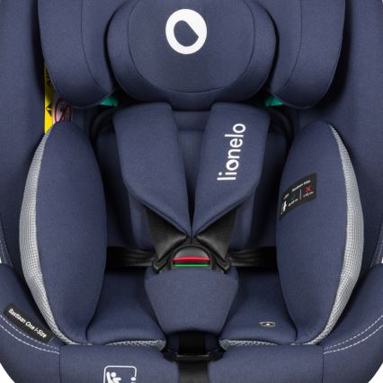Lionelo - Seggiolino auto con base girevole BASTIAAN ONE i-Size 40-150 cm Blu Navy