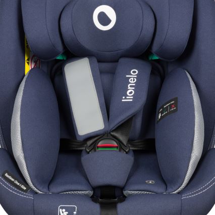 Lionelo - Seggiolino auto con base girevole BASTIAAN ONE i-Size 40-150 cm Blu Navy