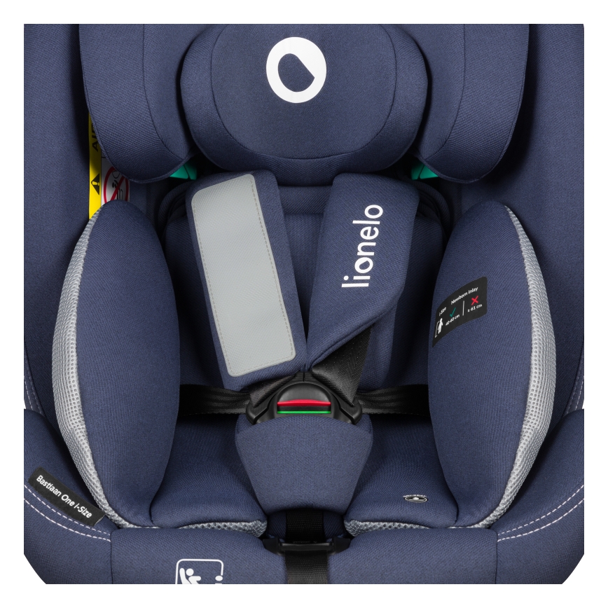 Lionelo - Seggiolino auto con base girevole BASTIAAN ONE i-Size 40-150 cm Blu Navy