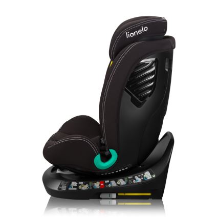 Lionelo - Seggiolino auto con base girevole BASTIAAN ONE i-Size 40-150 cm Nero Carbonio