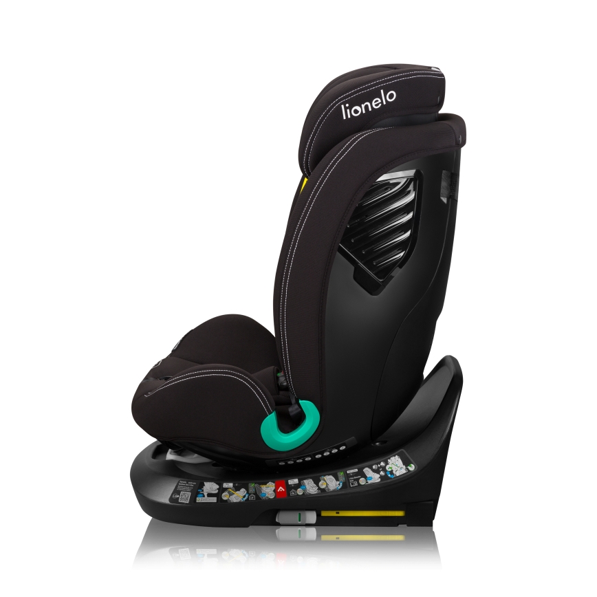 Lionelo - Seggiolino auto con base girevole BASTIAAN ONE i-Size 40-150 cm Nero Carbonio