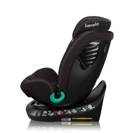Lionelo - Seggiolino auto con base girevole BASTIAAN ONE i-Size 40-150 cm Nero Carbonio