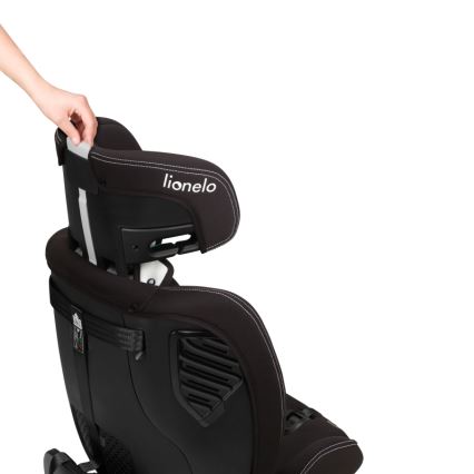 Lionelo - Seggiolino auto con base girevole BASTIAAN ONE i-Size 40-150 cm Nero Carbonio