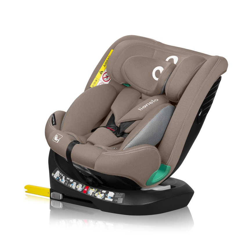 Lionelo - Seggiolino auto con base girevole BASTIAAN ONE i-Size 40-150 cm Sabbia