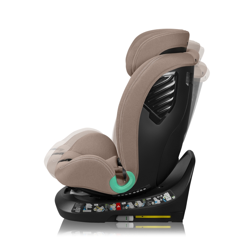 Lionelo - Seggiolino auto con base girevole BASTIAAN ONE i-Size 40-150 cm Sabbia