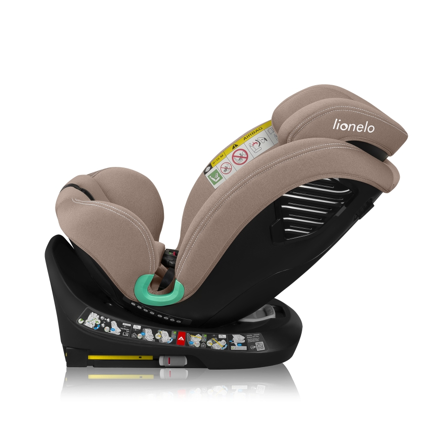 Lionelo - Seggiolino auto con base girevole BASTIAAN ONE i-Size 40-150 cm Sabbia
