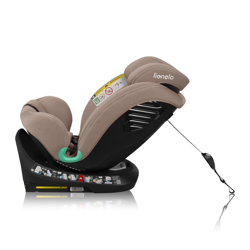 Lionelo - Seggiolino auto con base girevole BASTIAAN ONE i-Size 40-150 cm Sabbia