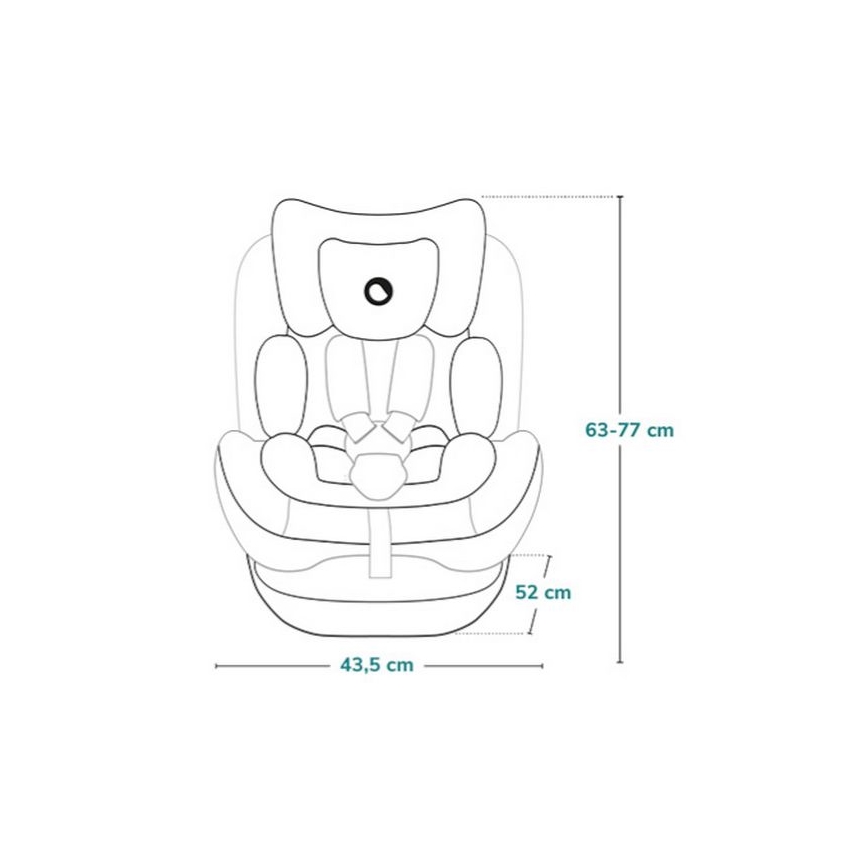Lionelo - Seggiolino auto con base girevole BASTIAAN ONE i-Size 40-150 cm Sabbia