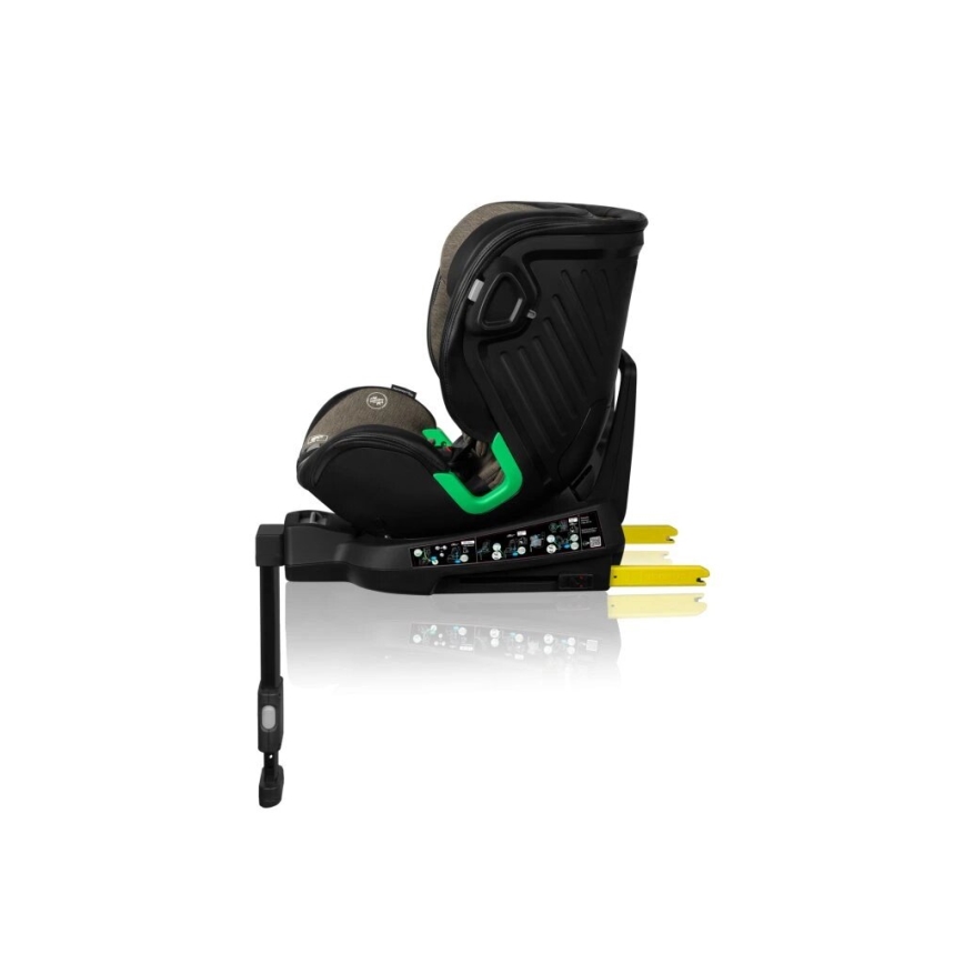 Lionelo - Seggiolino auto girevole con base HARMONY i-Size 40-150 cm nero/oliva