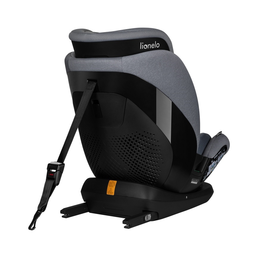 Lionelo - Seggiolino auto girevole con base LAVENDER i-Size 76-150 cm Grey Stone