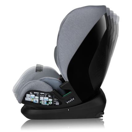 Lionelo - Seggiolino auto girevole con base LAVENDER i-Size 76-150 cm Grey Stone