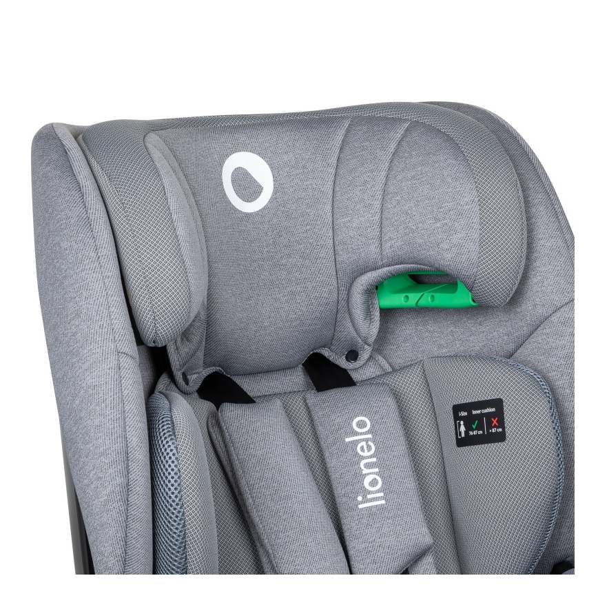 Lionelo - Seggiolino auto girevole con base LAVENDER i-Size 76-150 cm Grey Stone