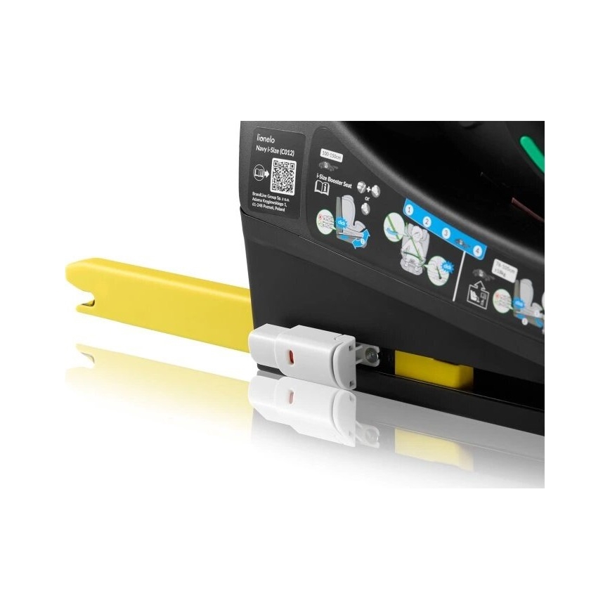 Lionelo - Seggiolino auto girevole con base NAVY i-Size 40-150 cm nero/turchese