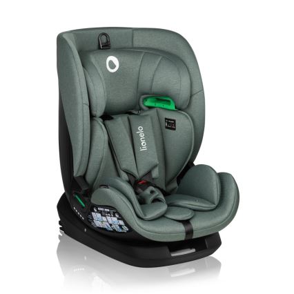 Lionelo - Seggiolino auto girevole i-Size LAVENDER con base, 76–150 cm, verde pistacchio