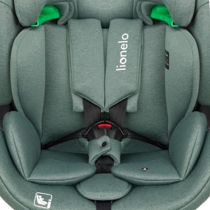 Lionelo - Seggiolino auto girevole i-Size LAVENDER con base, 76–150 cm, verde pistacchio
