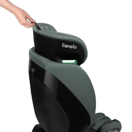 Lionelo - Seggiolino auto girevole i-Size LAVENDER con base, 76–150 cm, verde pistacchio